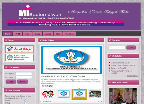 Baeturridlwan  Website Sekolah Gratis