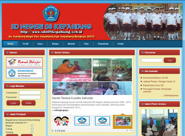 Sdn08kepahiang  Website Sekolah Gratis