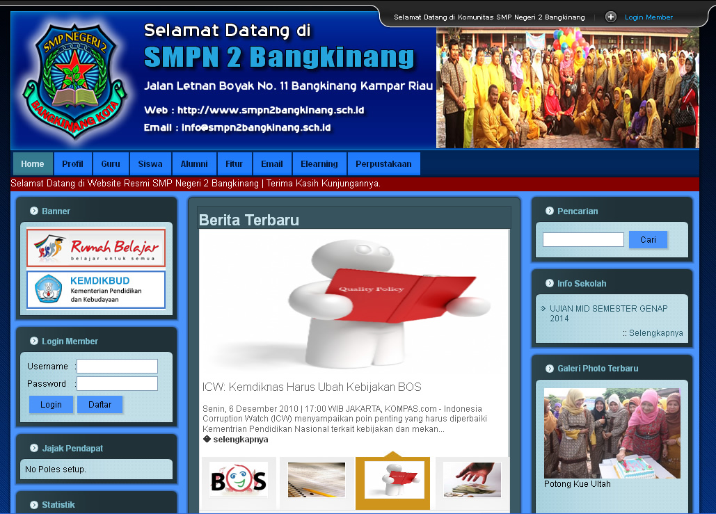 Jasawebsitesekolah-smpn2bangkinang  Website Sekolah Gratis